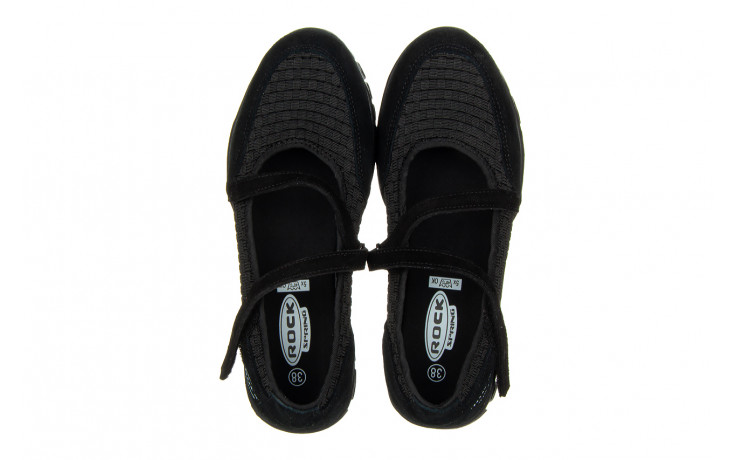 Półbuty rock oxana black 032981, czarny, materiał - obuwie sportowe - buty damskie - kobieta 4
