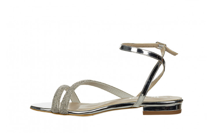 Sandały bayla-187 1719 silver 187112, srebrny, skóra ekologiczna - płaskie - sandały - buty damskie - kobieta 3