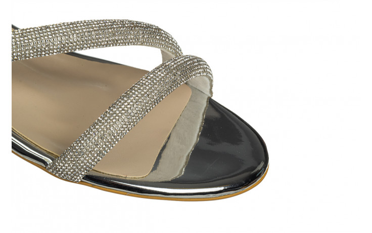 Sandały bayla-187 1719 silver 187112, srebrny, skóra ekologiczna - płaskie - sandały - buty damskie - kobieta 6