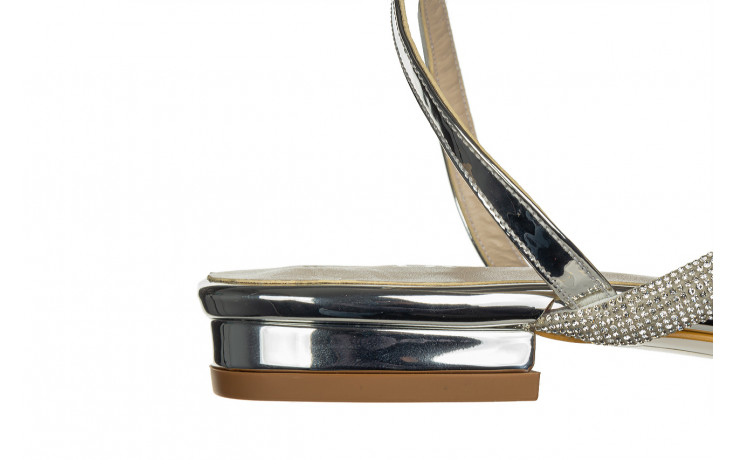Sandały bayla-187 1719 silver 187112, srebrny, skóra ekologiczna - płaskie - sandały - buty damskie - kobieta 7