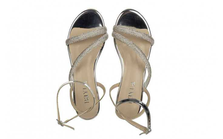 Sandały bayla-187 1719 silver 187112, srebrny, skóra ekologiczna - płaskie - sandały - buty damskie - kobieta 5