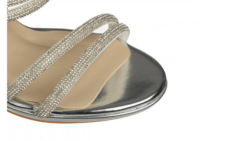 Sandały bayla-187 589-1729 silver 187057, srebrny, skóra ekologiczna  - na platformie - szpilki - buty damskie - kobieta 6