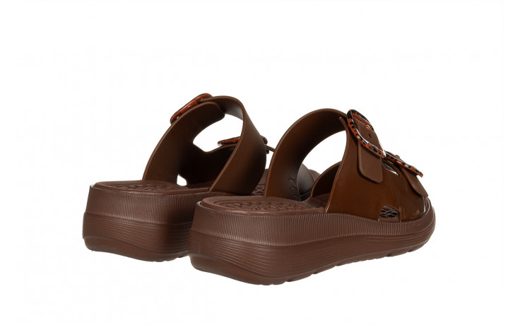 Klapki azaleia cida soft tam dark brown 198042, brązowy, tworzywo - gumowe/plastikowe - klapki - buty damskie - kobieta 4