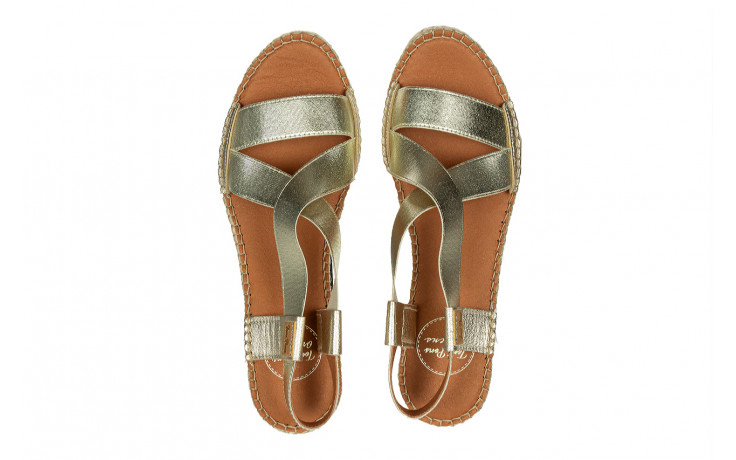 Sandały toni pons tura-rc platinum 204008, złoty, skóra naturalna - na platformie - sandały - buty damskie - kobieta 5