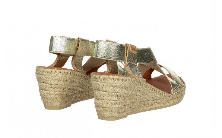 Sandały toni pons tura-rc platinum 204008, złoty, skóra naturalna - na platformie - sandały - buty damskie - kobieta 4