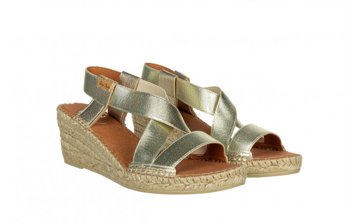 Sandały toni pons tura-rc platinum 204008, złoty, skóra naturalna - na platformie - sandały - buty damskie - kobieta 2