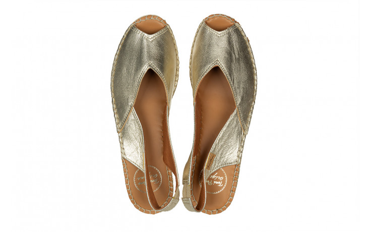 Sandały toni pons bernia-p platinum 204001, złoty, skóra naturalna  - na koturnie - sandały - buty damskie - kobieta 6