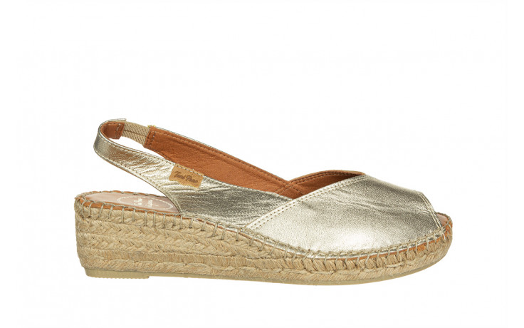 Sandały toni pons bernia-p platinum 204001, złoty, skóra naturalna  - na koturnie - sandały - buty damskie - kobieta 2