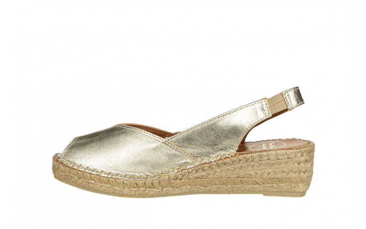 Sandały toni pons bernia-p platinum 204001, złoty, skóra naturalna  - na koturnie - sandały - buty damskie - kobieta 4