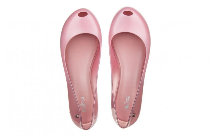 Baleriny melissa ultragirl basic iii ad pearly pink 010447, różowy, guma - peep toe - baleriny - buty damskie - kobieta 4