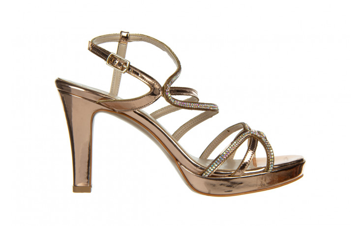 Sandały bayla-187 557-717 rose 187038, różowe złoto, skóra ekologiczna - na platformie - sandały - buty damskie - kobieta