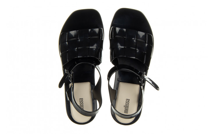 Sandały melissa basket sandal ad black beige 010449, czarny, guma - płaskie - sandały - buty damskie - kobieta 4