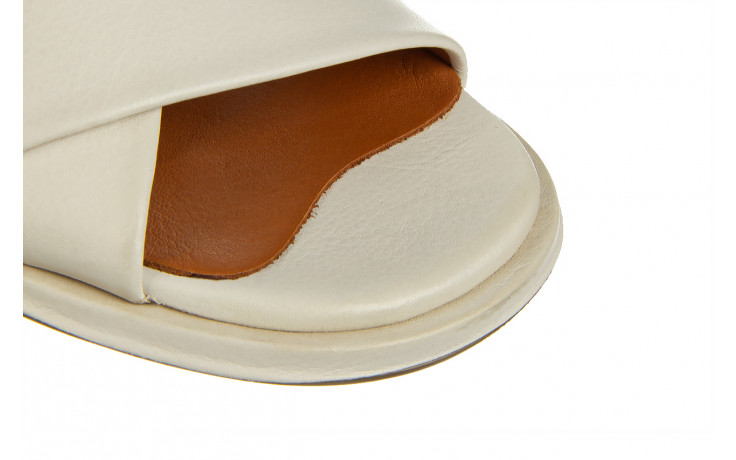 Sandały bayla-161 034 457 b03 egret 161444, biały, skóra naturalna - płaskie - sandały - buty damskie - kobieta 6