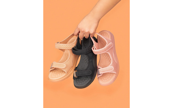 Sandały azaleia greice soft papete brown 198044, brązowy, materiał - płaskie - sandały - buty damskie - kobieta