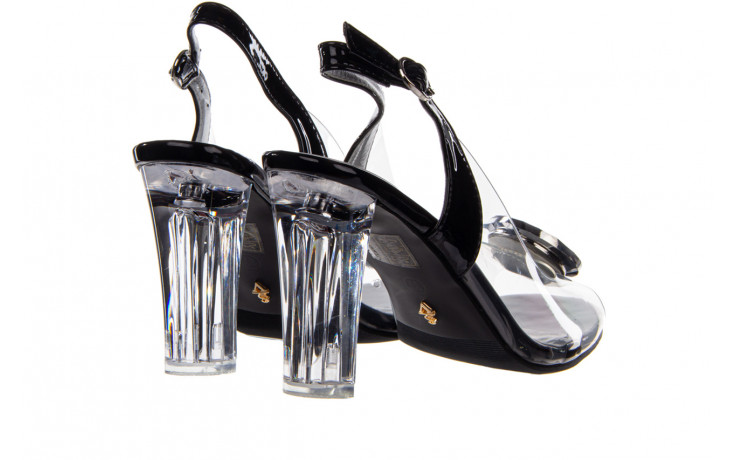 Sandały sca'viola g-17 black 21 047184, czarny, silikon  - na obcasie - sandały - buty damskie - kobieta 3
