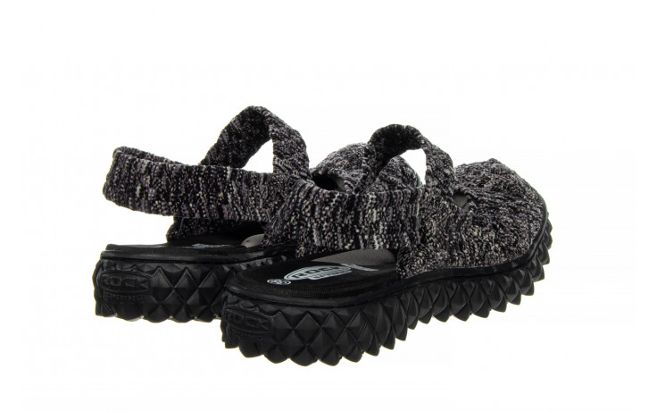 Sandały rock over sandal rockstone cashmere 032862, czarny, materiał - na platformie - sandały - buty damskie - kobieta 3