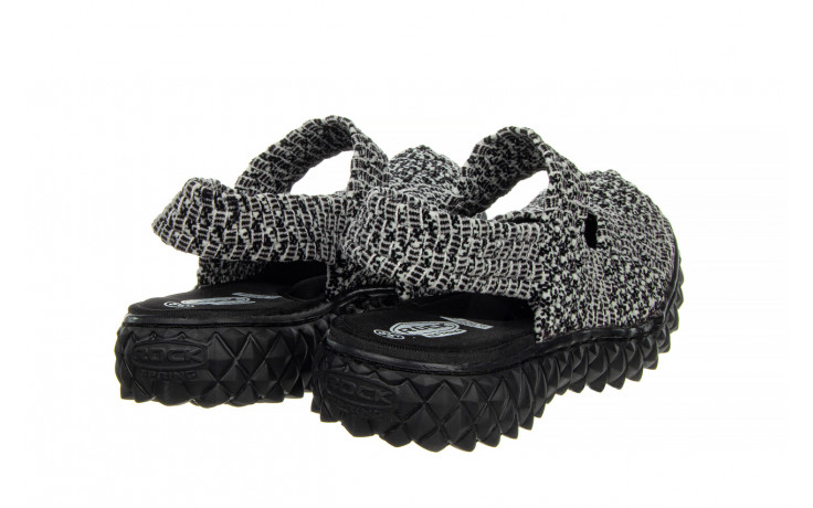 Sandały rock over sandal sashiko cashmere 032863, czarny/biały, materiał - gumowe - sandały - buty damskie - kobieta 3