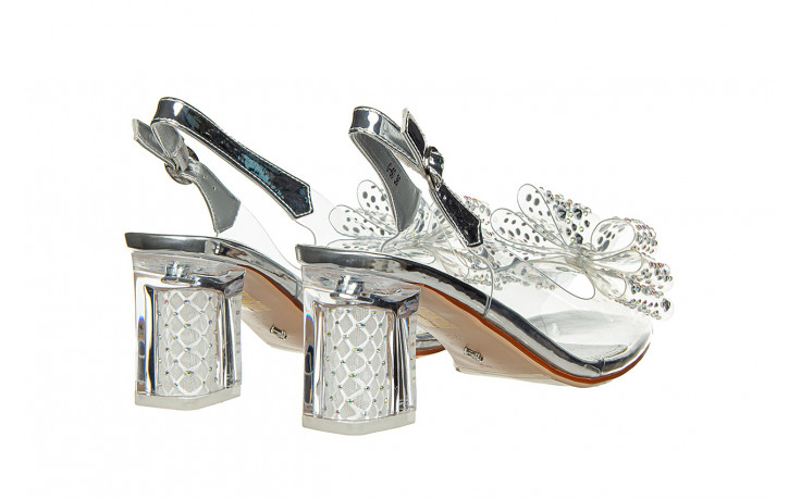 Sandały lola lola by sca'viola g-60 silver 047205, srebrny, silikon - na obcasie - sandały - buty damskie - kobieta 3