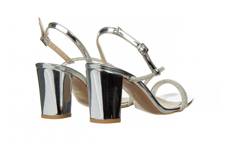 Sandały bayla-187 380-1701 silver 187037, srebrny, skóra ekologiczna - na obcasie - sandały - buty damskie - kobieta 4