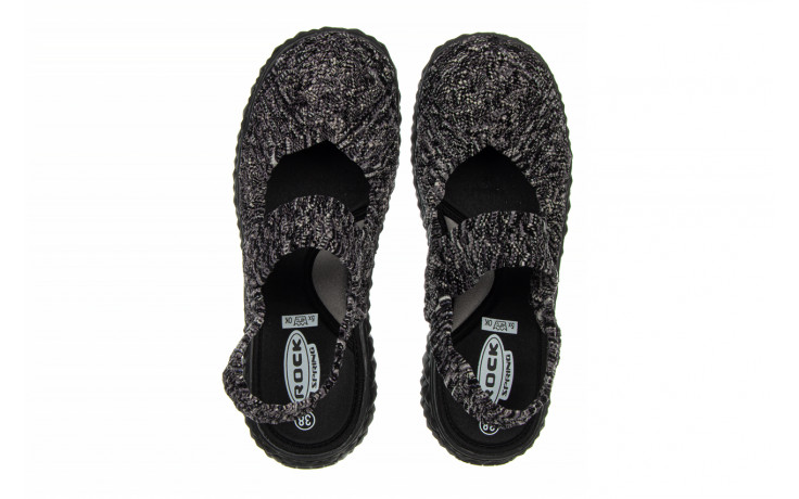 Sandały rock over sandal rockstone cashmere 032862, czarny, materiał - na platformie - sandały - buty damskie - kobieta 4