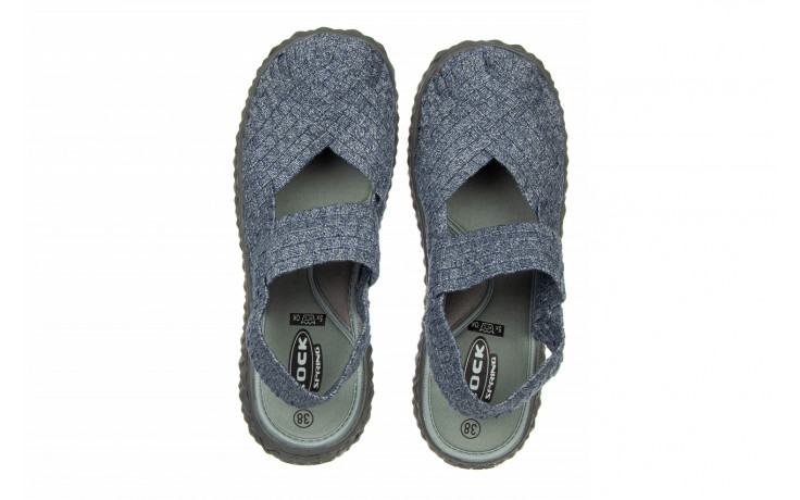 Sandały rock over sandal jeans smoke 032859, niebieski, materiał - gumowe - sandały - buty damskie - kobieta 4