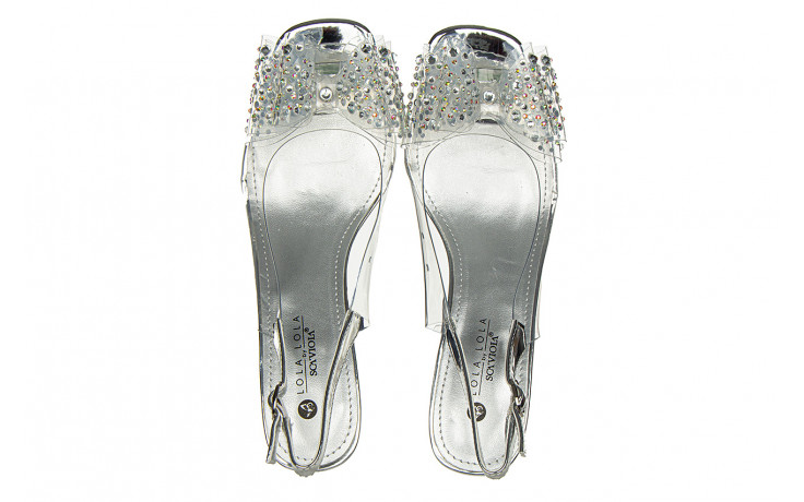 Sandały lola lola by sca'viola g-60 silver 047205, srebrny, silikon - na obcasie - sandały - buty damskie - kobieta 4