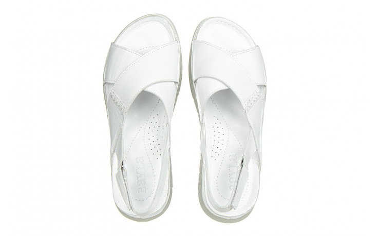 Sandały bayla-161 022 05 6107 white 161304, biały, skóra naturalna - skórzane - sandały - buty damskie - kobieta 4