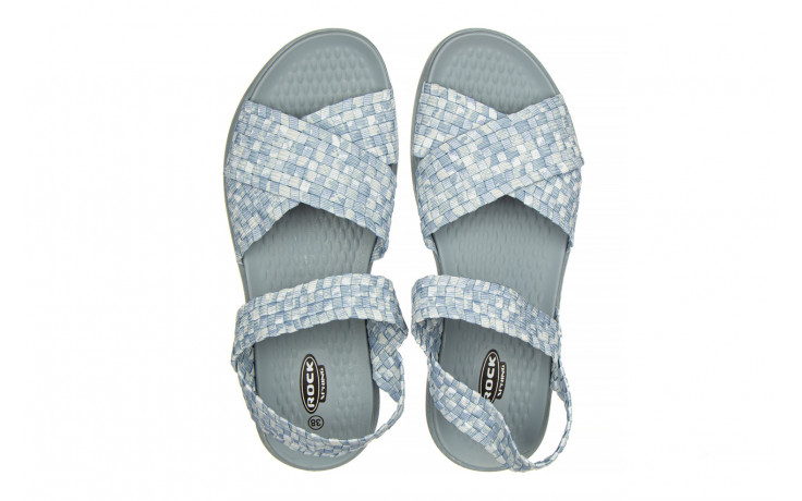 Sandały rock erika perena blue sm 032890, wielokolorowe, materiał - płaskie - sandały - buty damskie - kobieta 4