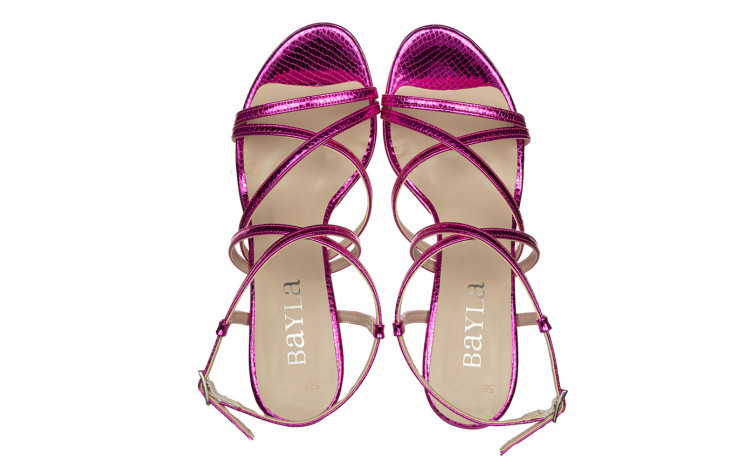 Sandały bayla-187 587-1127 fuchsia 187093, różowy, skóra ekologiczna - na platformie - sandały - buty damskie - kobieta 5