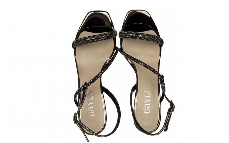 Sandały bayla-187 380-1701 platinum 187086, czarny, skóra ekologiczna - na obcasie - sandały - buty damskie - kobieta 5