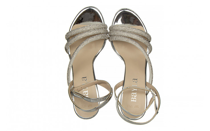 Sandały bayla-187 587-1733 silver 187103, srebrny, skóra ekologiczna - sandały - buty damskie - kobieta 5