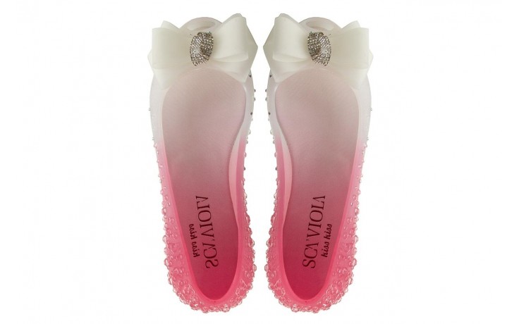 Baleriny sca'viola 870 pink, róż/biały, silikon - gumowe - baleriny - buty damskie - kobieta 2