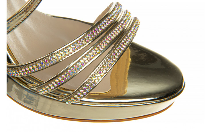 Sandały bayla-187 557-750 gold 187039, złoty, skóra ekologiczna - na platformie - sandały - buty damskie - kobieta 7