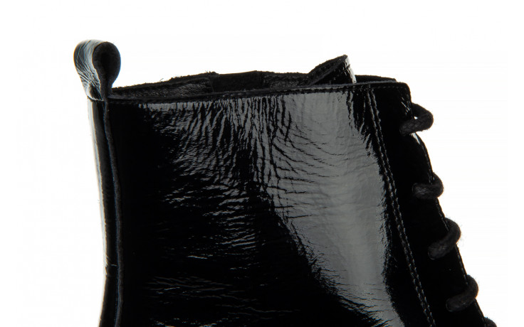 Trzewiki bayla-161 150 252 620 black patent 161406, czarny, skóra lakierowana - sznurowane - botki - buty damskie - kobieta 6