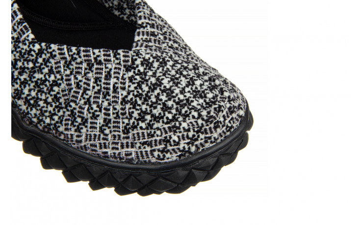 Sandały rock over sandal sashiko cashmere 032863, czarny/biały, materiał - sandały - buty damskie - kobieta 5