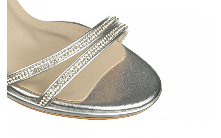 Sandały bayla-187 587-1120 silver 22 187041, srebrny, skóra ekologiczna  - na szpilce - sandały - buty damskie - kobieta 6