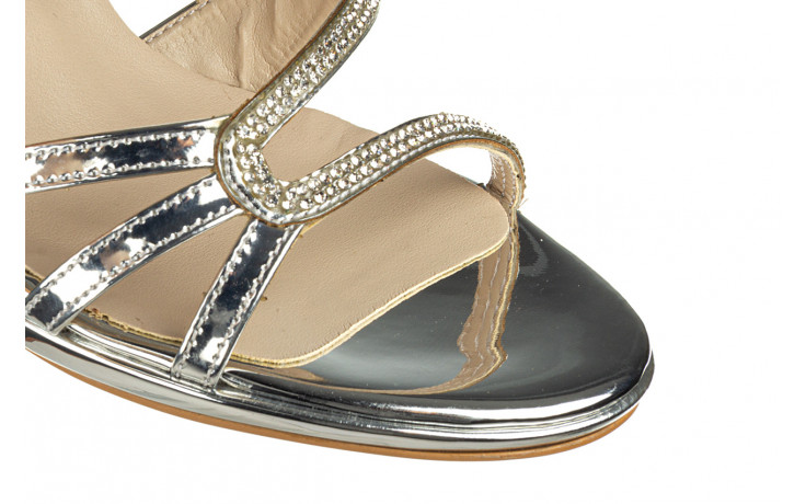Sandały bayla-187 587-531 silver 187048, srebrny, skóra ekologiczna - skórzane - sandały - buty damskie - kobieta 5