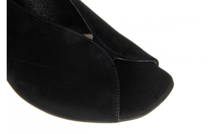 Sandały bayla-159 3929 003-p czarny welur 159025, czarny, skóra naturalna - na obcasie - sandały - buty damskie - kobieta 5