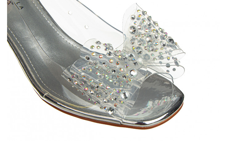Sandały lola lola by sca'viola g-60 silver 047205, srebrny, silikon - na obcasie - sandały - buty damskie - kobieta 5