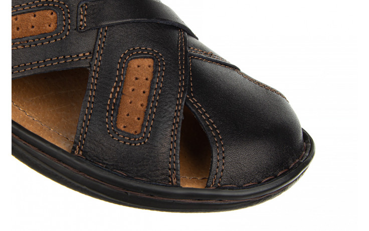 Sandały bayla-081 523 baflo czarny ax 081099, skóra naturalna - buty męskie - mężczyzna 5