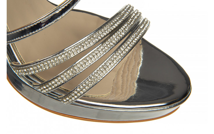 Sandały bayla-187 557-750 silver 187089, srebrny, skóra ekologiczna - na platformie - sandały - buty damskie - kobieta 6