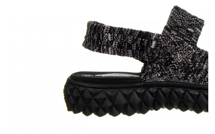 Sandały rock over sandal rockstone cashmere 032862, czarny, materiał - gumowe - sandały - buty damskie - kobieta 5