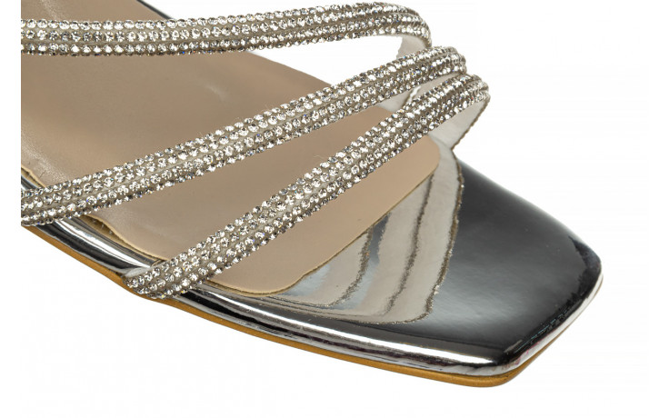 Sandały bayla-187 1705 silver 187079, srebrny, skóra ekologiczna - na obcasie - sandały - buty damskie - kobieta 6