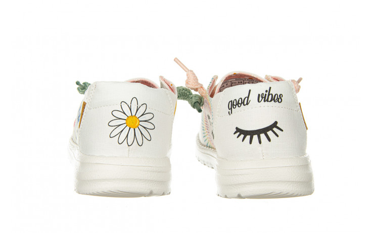 Półbuty heydude wendy doodle good vibes 003243, biały, materiał - obuwie sportowe - buty damskie - kobieta 7