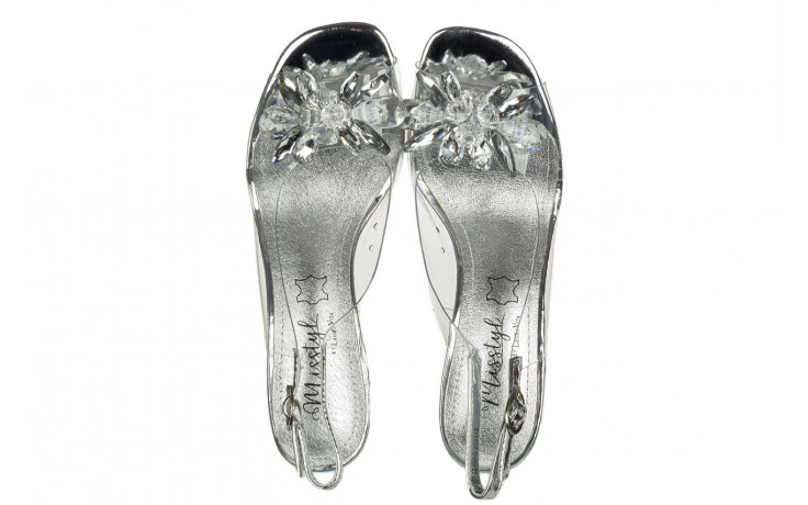 Sandały misstyl mira 01 blanc 202021, srebrny, skóra naturalna - sandały - buty damskie - kobieta 4