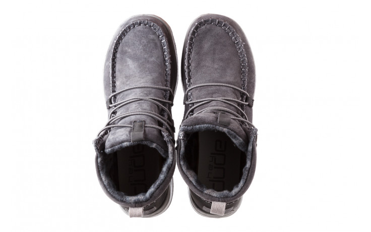 Śniegowce heydude eloise suede dark grey 003195, szary, skóra naturalna  - trendy - kobieta 4