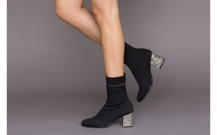 Botki sca'viola b-157 black, czarny, materiał - bloggers love - trendy - kobieta 2