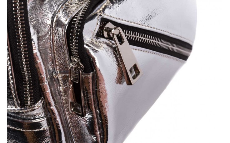 Plecak sca'viola torebka t-83 silver, srebrny, skóra naturalna  - akcesoria - kobieta 4
