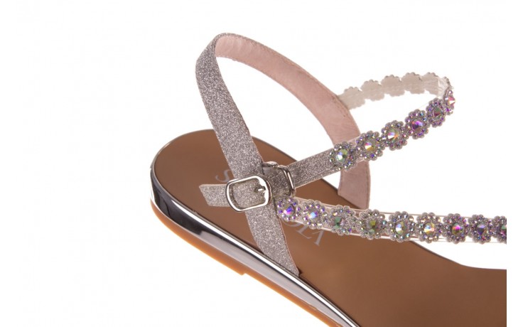 Sandały sca'viola b-180 silver, srebrny, silikon - gumowe - sandały - buty damskie - kobieta 7