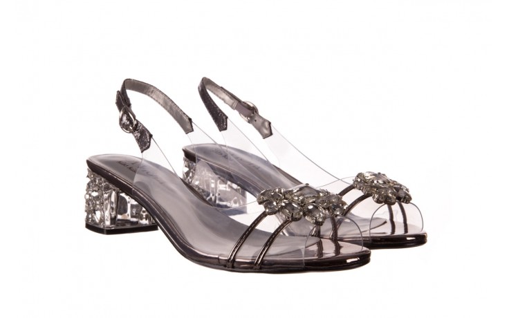 Sandały sca'viola g-25 pewter, srebrny, silikon  - gumowe - sandały - buty damskie - kobieta 1